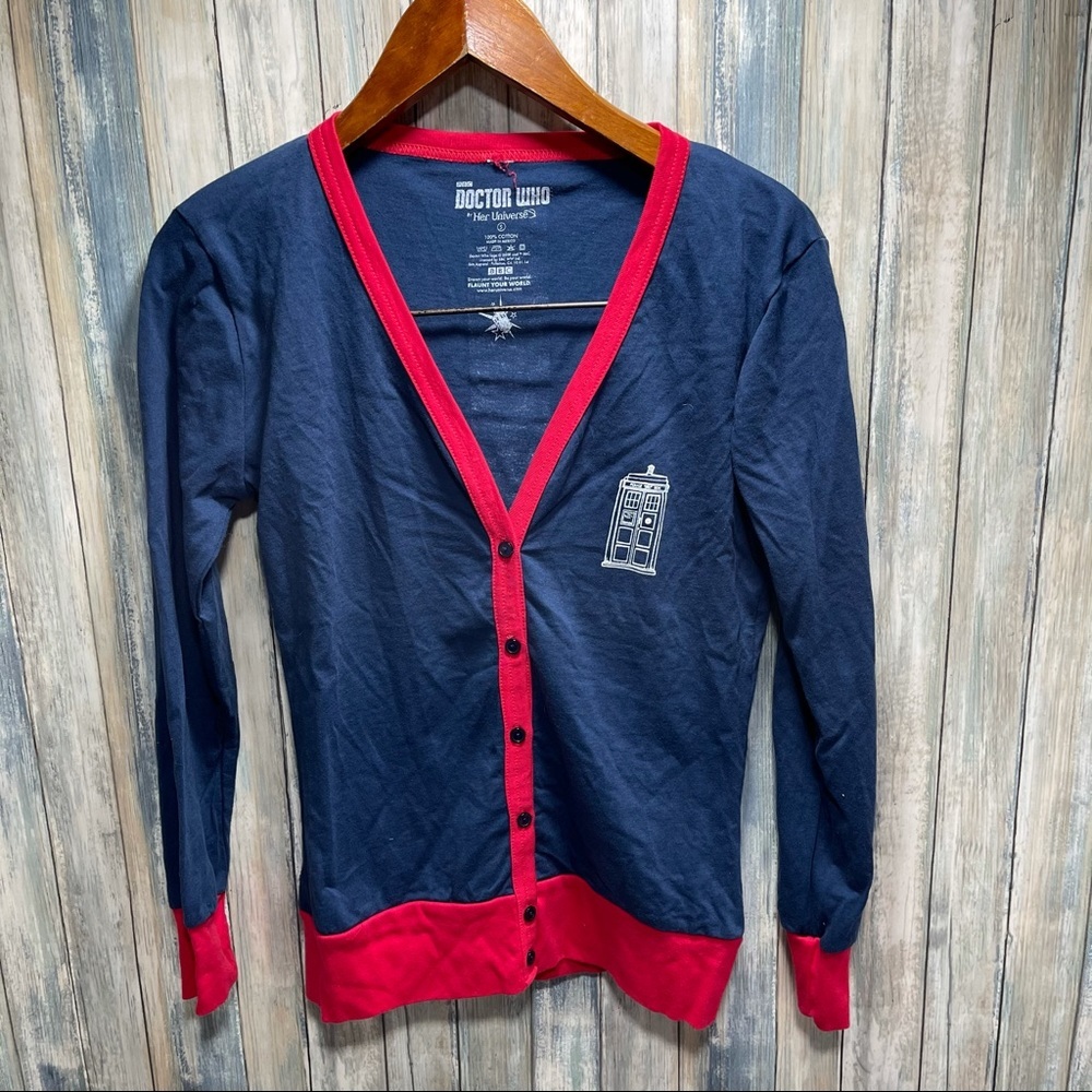Doctor Who Cardigan Sweater sz S Britain # W848